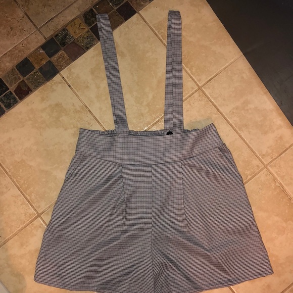 plaid overall shorts - Picture 1 of 2